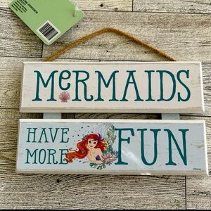 Distressed Mermaid Wood Decor